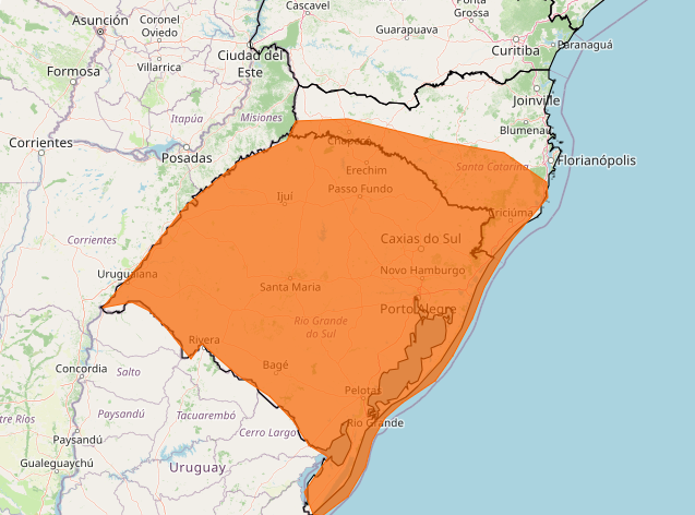 Novos avisos de tempestades para esta segunda e risco hidrológico na região de Rosário do Sul