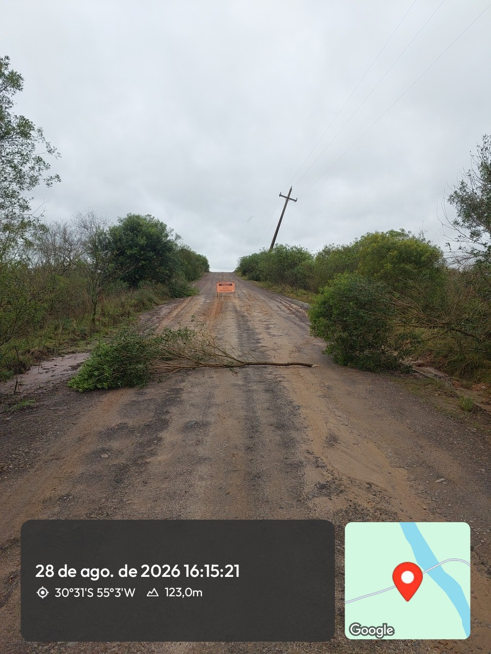 Ponte do Passo do Farrapo está interditada no interior de Rosário do Sul