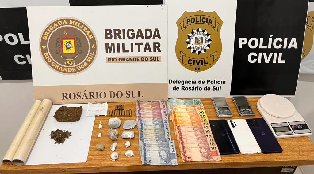 Mulher reincidente em crime de tráfico é presa pela Polícia Civil e Brigada Militar na zona norte de Rosário do Sul 